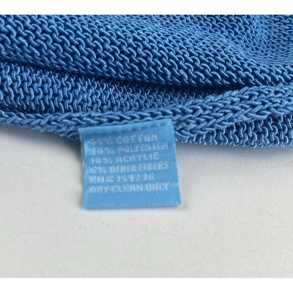 J McLaughlin Sweater Tunic S Open Knit Aqua Preppy Vacation Coastal Boathouse - Picture 10 of 10